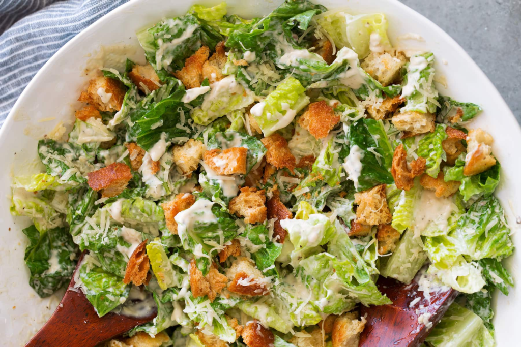 Caesar Salad with Homemade Caesar Salad Dressing