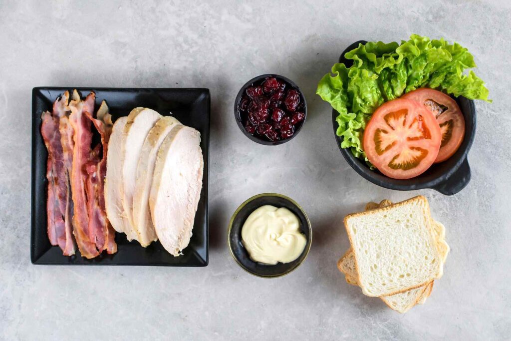 Turkey club sandwich