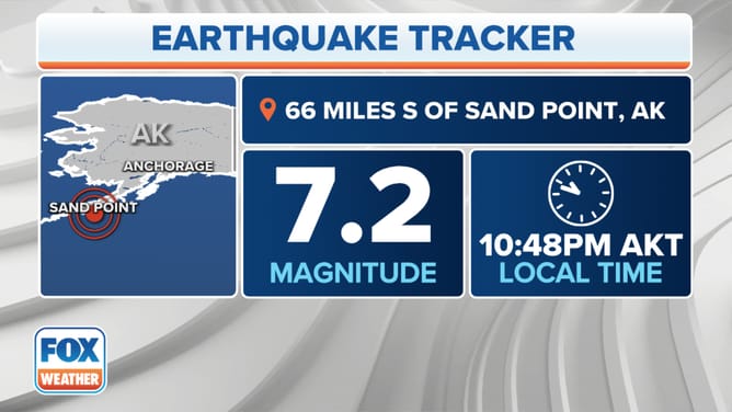 A Seismic Event in Alaska Peninsula Region as a magnitude 7.2 earthquake